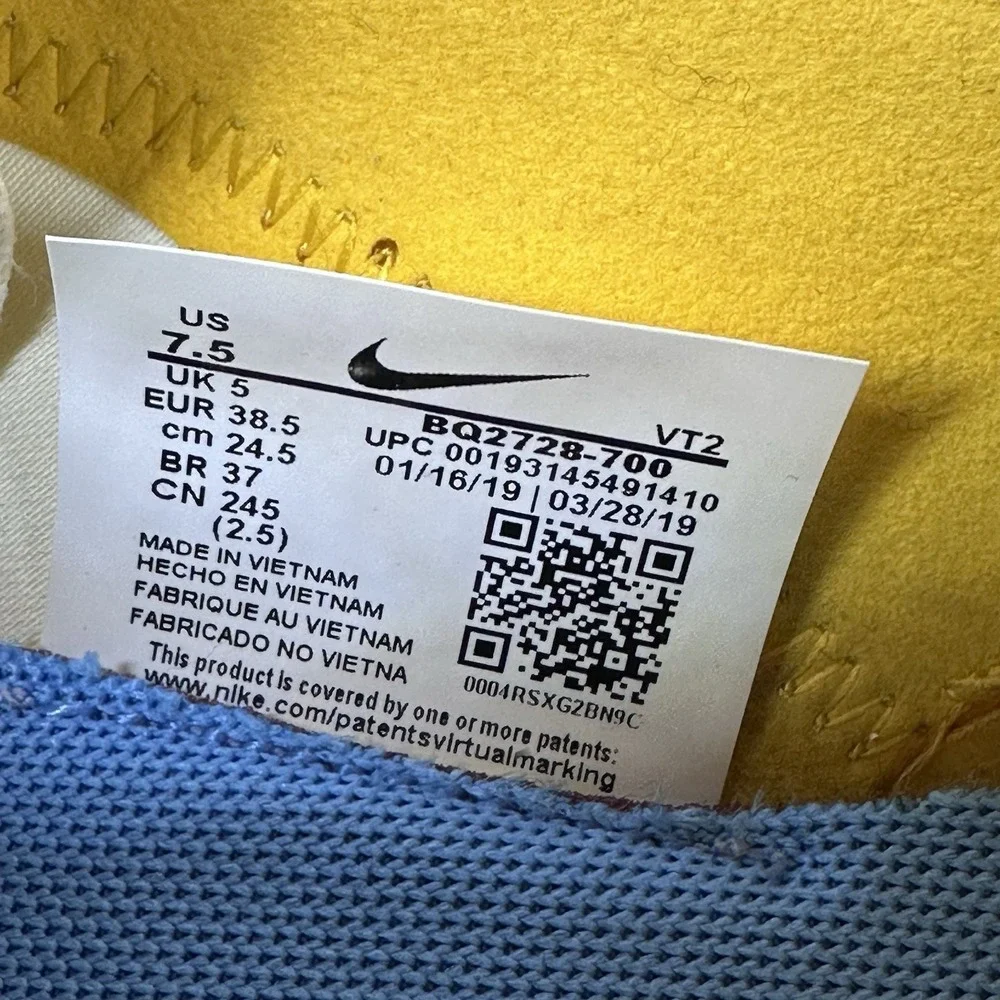 Nike~Women's~React Element 55 (BQ2728-700)Yellow/Blue Sneaker‎ Shoes Size 7.5